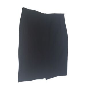 White House Black Market Skirt Womens 8 Knee Length Straight Back Slit Stretch